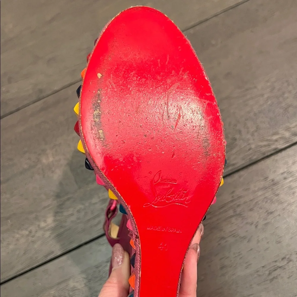Christian Louboutin Cataclou Espadrille Wedge Sandals - Picture 5 of 11